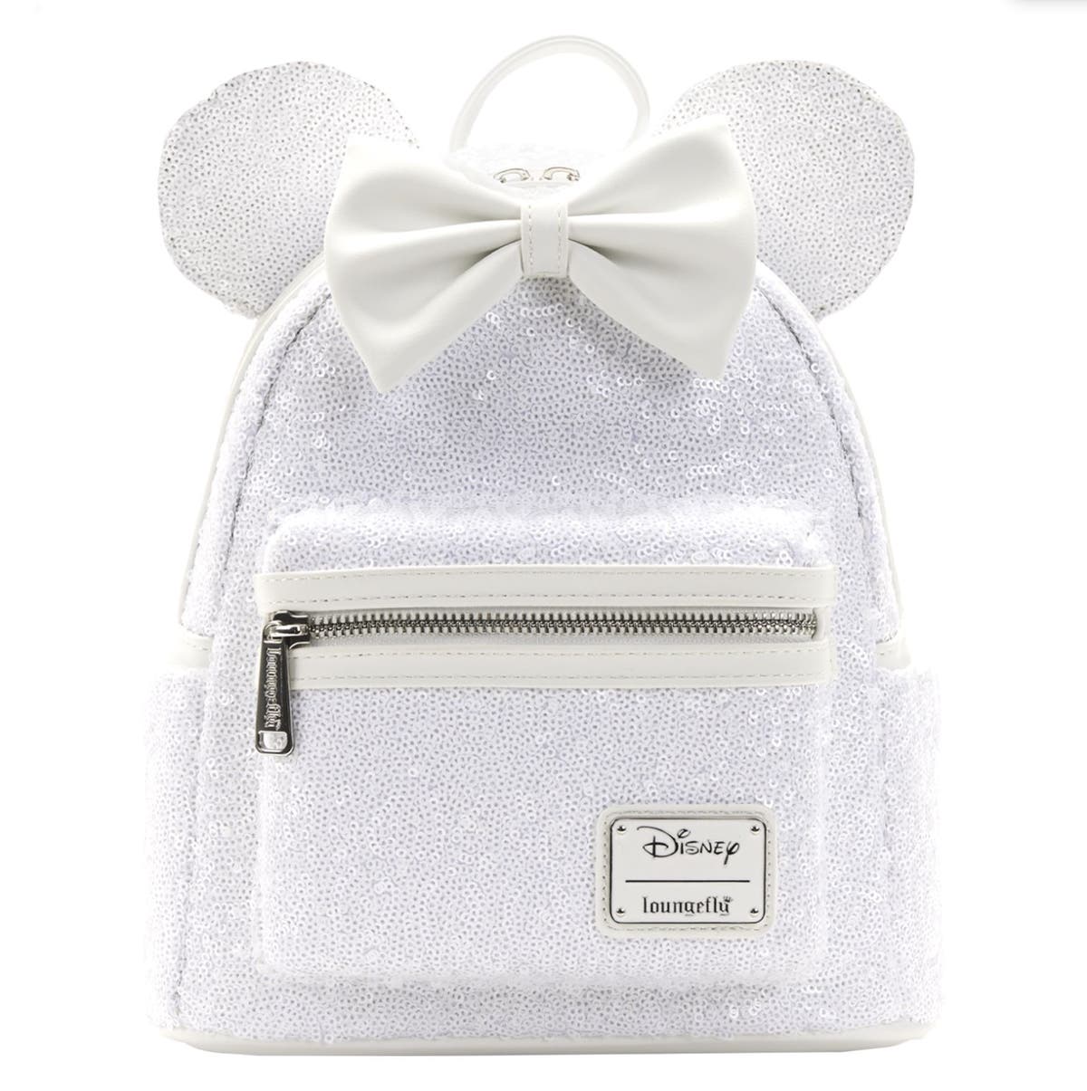 LOUNGEFLY Disney Minnie Sequin Wedding Mini Backpack  display picture 1