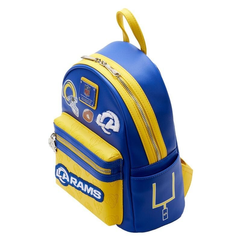 Loungefly NFL LA Rams Patches Mini Backpack | MadBagger.com  display picture 1