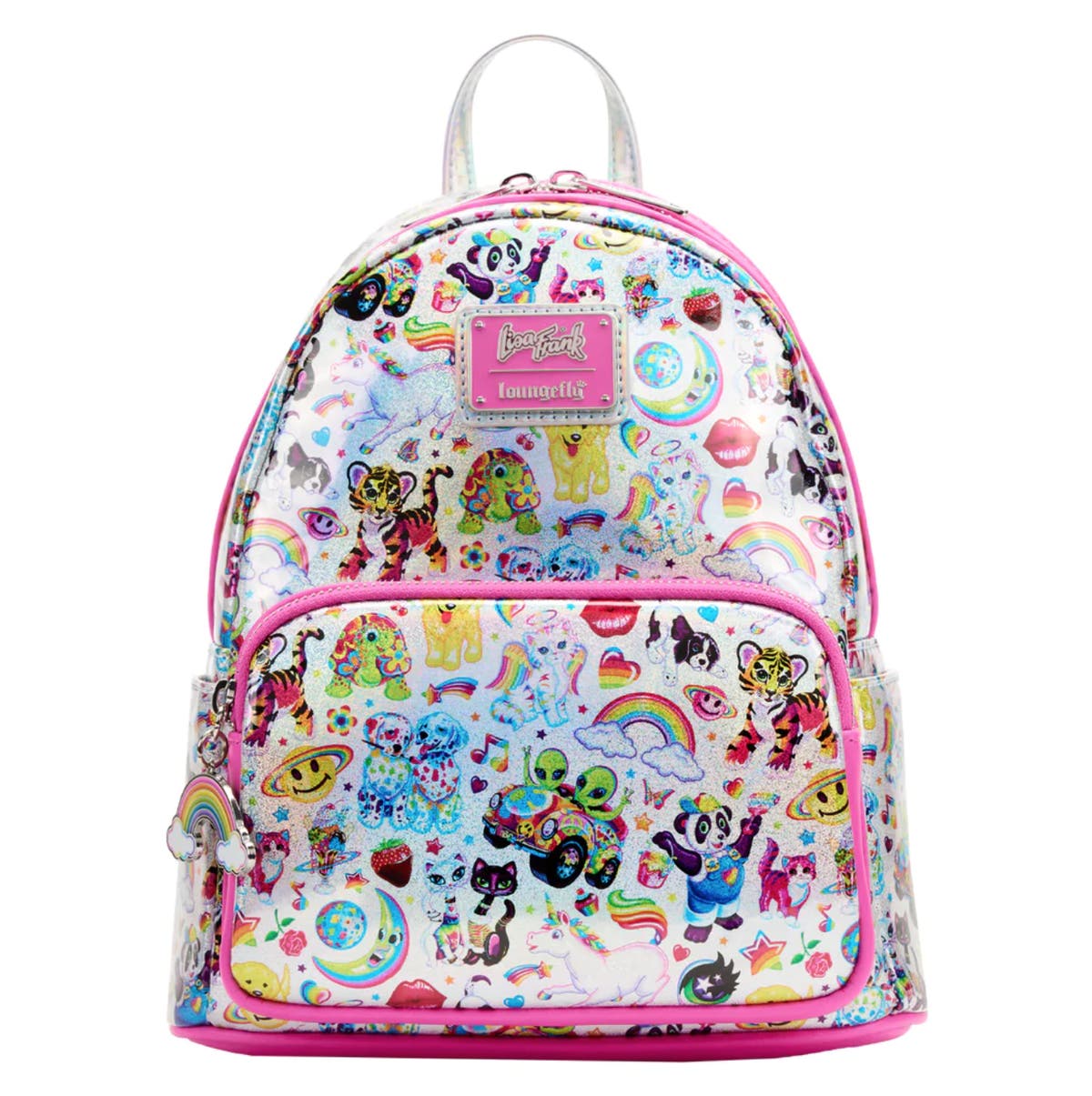 LOUNGEFLY Lisa Frank Iridescent Mini Backpack | MadBagger  display picture 3