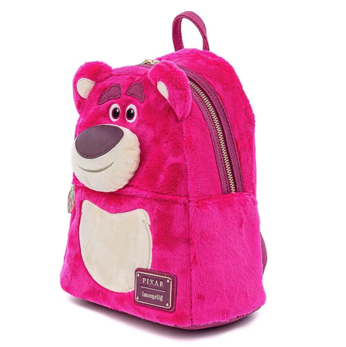 Loungefly Pixar Lotso Cosplay Sherpa Mini Backpack Pink Strawberry Toy Story Bag Loungefly x Disney Pixar Toy Story Lotso Sherpa Mini  main image 4