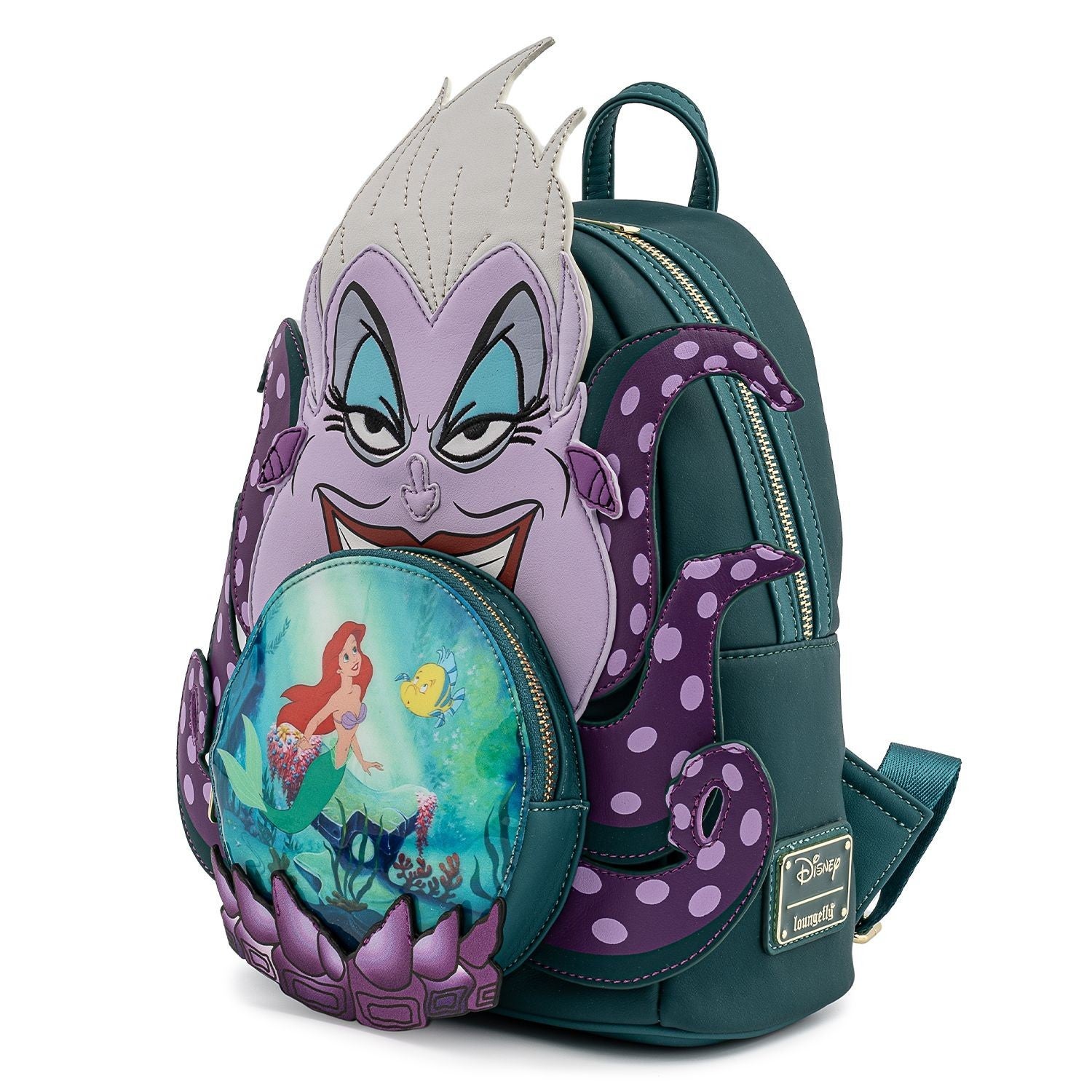 Loungefly Disney Villains Scene The Little Mermaid Ursula Crystal Ball Mini Backpack - Thumbnail 4
