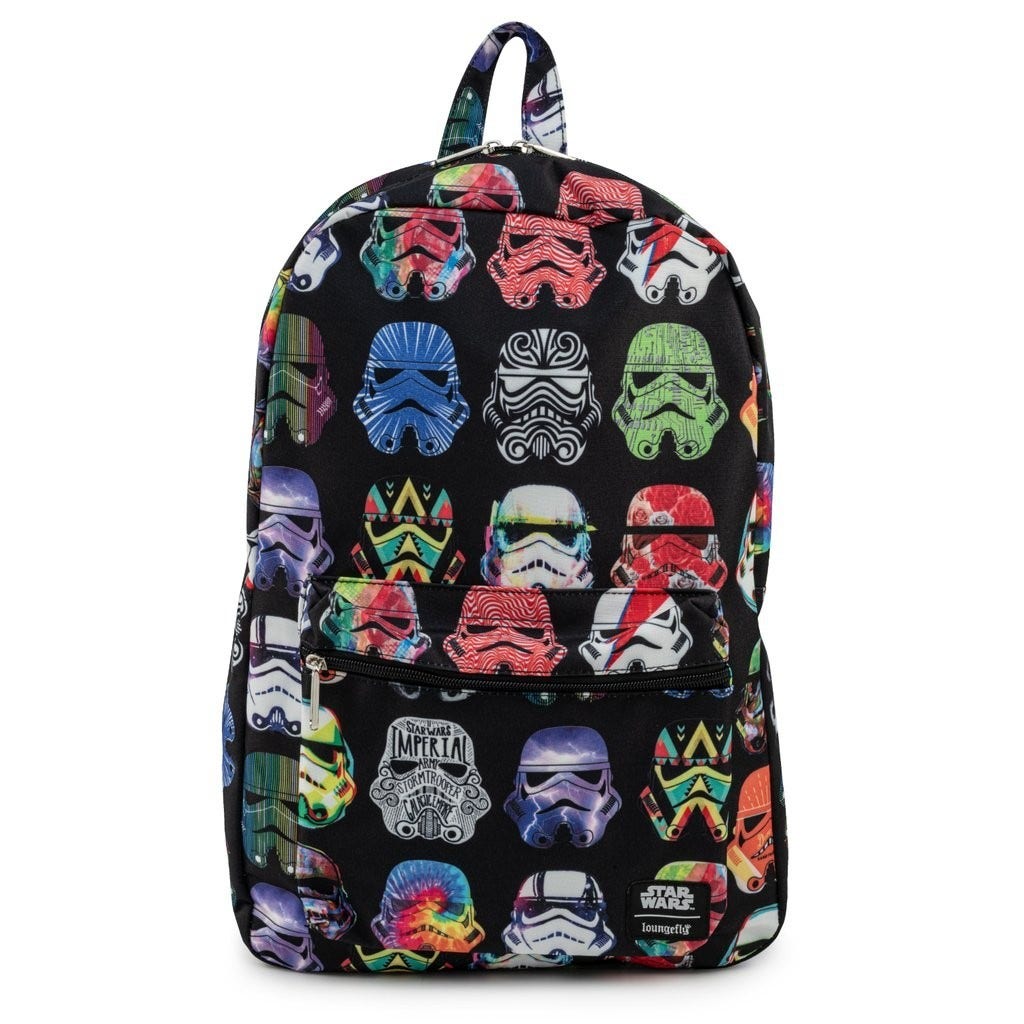 LOUNGEFLY Star Wars Stormtrooper Helmet Nylon Backpack  display picture 2