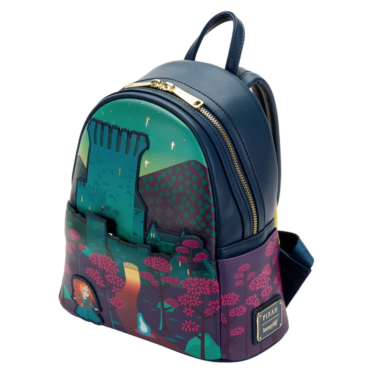 LOUNGEFLY Disney Brave Princess Merida Castle Series Mini Backpack