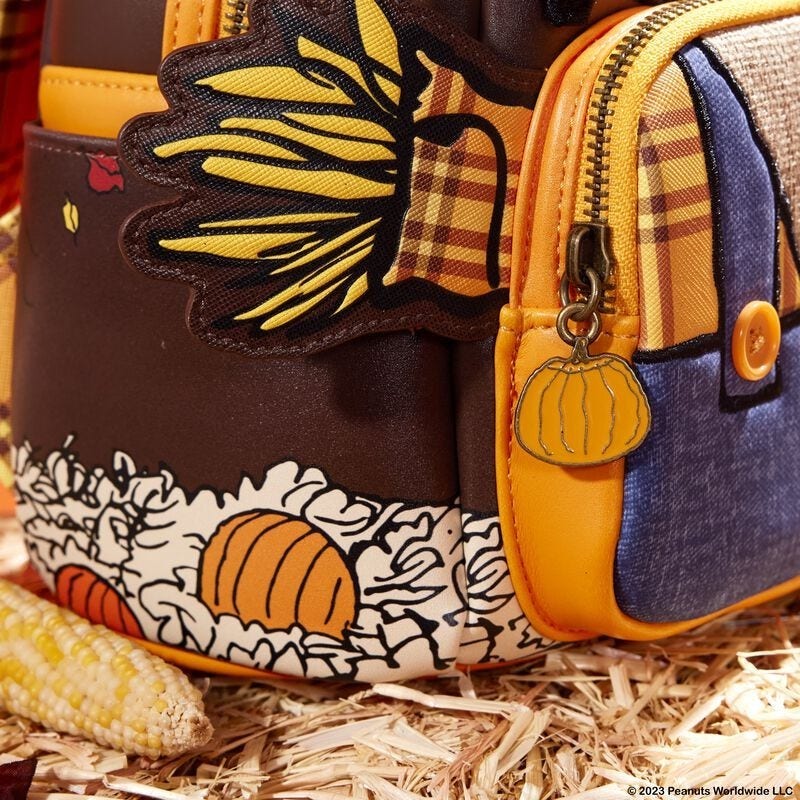 Loungefly Peanuts Snoopy Scarecrow Cosplay Mini Backpack featuring burlap Loungefly Peanuts Snoopy Scarecrow Cosplay Mini Backpack  main image 4