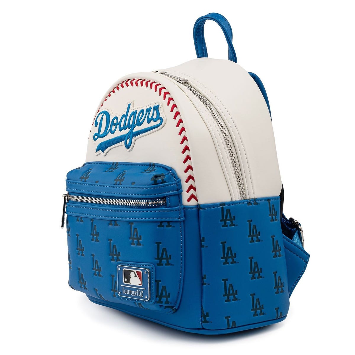LA Dodgers Loungefly sequins small Backpack LOUNGEFLY MLB Los Angeles Dodgers Baseball Seam Stitch Mini  main image 4
