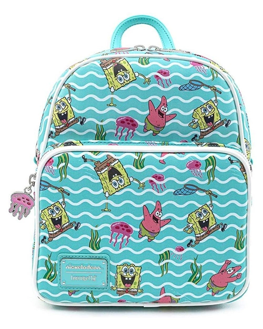 Loungefly SpongeBob Squarepants Nickelodeon Mini Backpack Convertible Bag New Spongebob & Friends Krusty Krab Mini Backpack main image 2