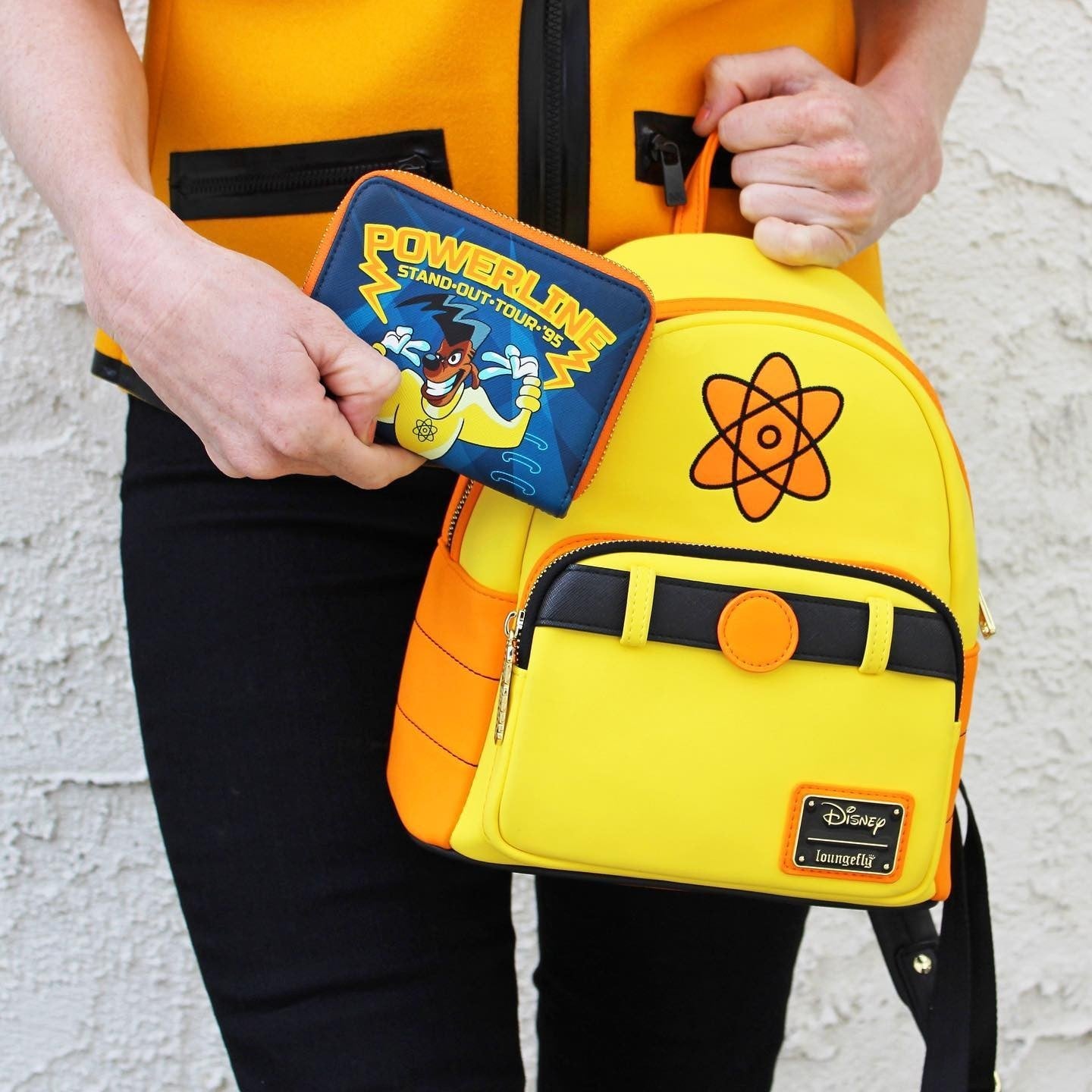 disney goofy movie powerline cosplay mini backpack A Mini-Backpack Loungefly Celebrate Goofys cinematic starring role with this awesome Loungefly mini backpack inspired by the 1995 animated musical which has firmly reached Disney cult status Loungefly Disney Goofy Movie Powerline