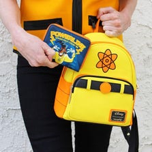disney goofy movie powerline cosplay mini backpack A Mini-Backpack Loungefly Celebrate Goofys cinematic starring role with this awesome Loungefly mini backpack inspired by the 1995 animated musical which has firmly reached Disney cult status Loungefly Disney Goofy Movie Powerline