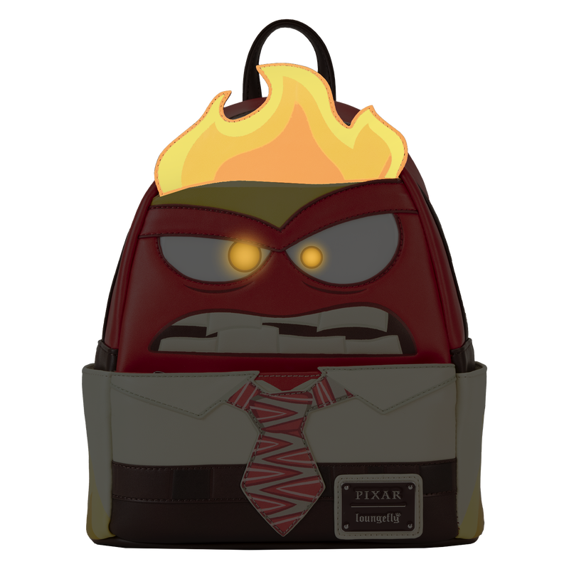 Loungefly Inside Out Exclusive Anger Cosplay Light Up Glow Mini Backpack NWT Loungefly Disney Pixar Inside Out Exclusive Anger Cosplay  main image 2