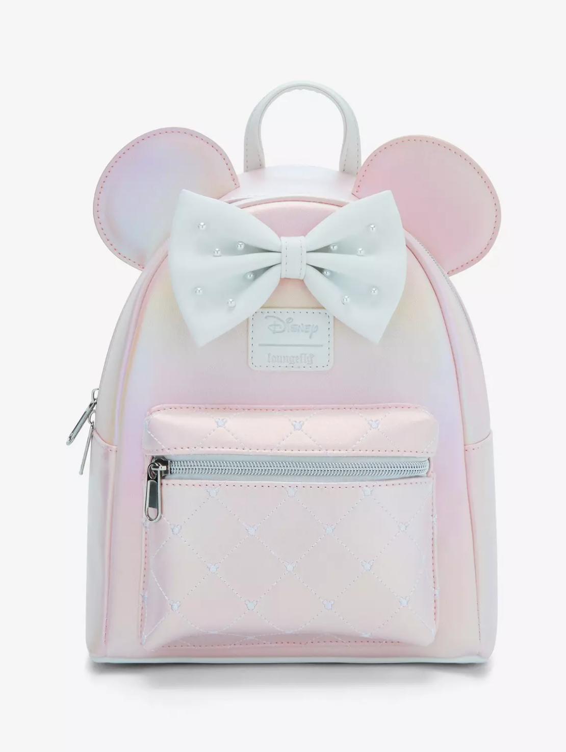 Pink Studded Mini Backpack - Disney Themed ?Loungefly Disney Mickey & Minnie Mouse Hearts Mini  main image 3