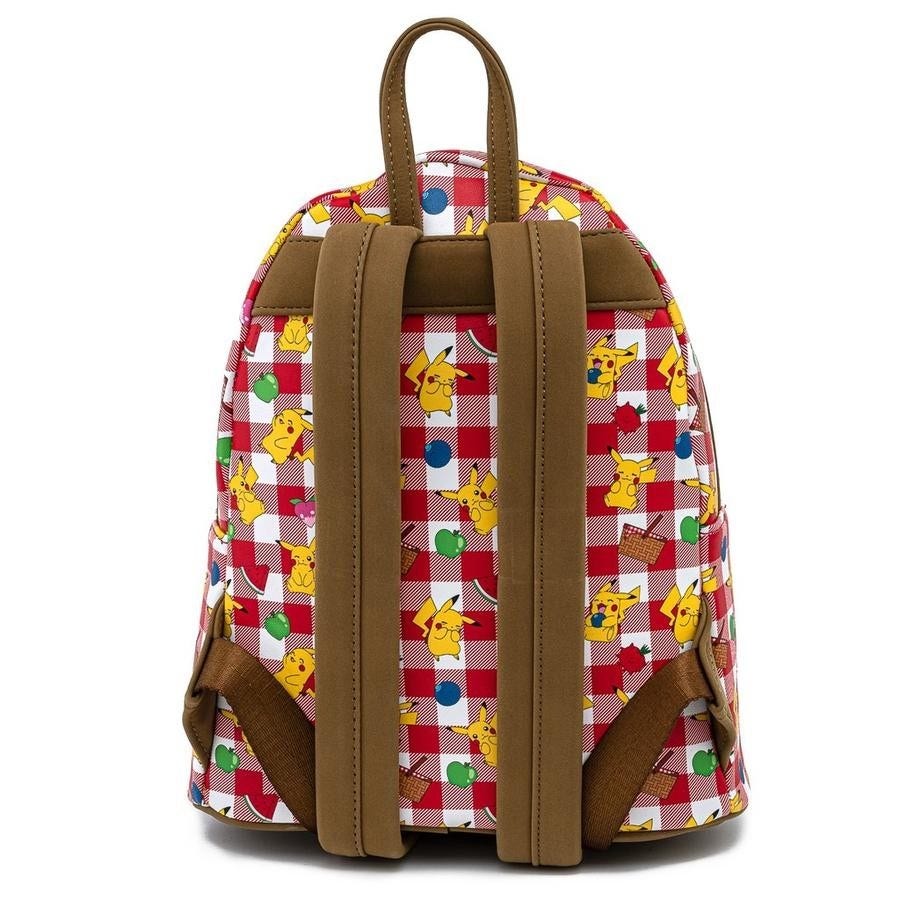 Loungefly Pokemon Pikachu Picnic Gingham Mini Backpack Basket Apple Watermelon Loungefly Pokemon Pikachu Picnic Basket Mini Backpack  main image 3
