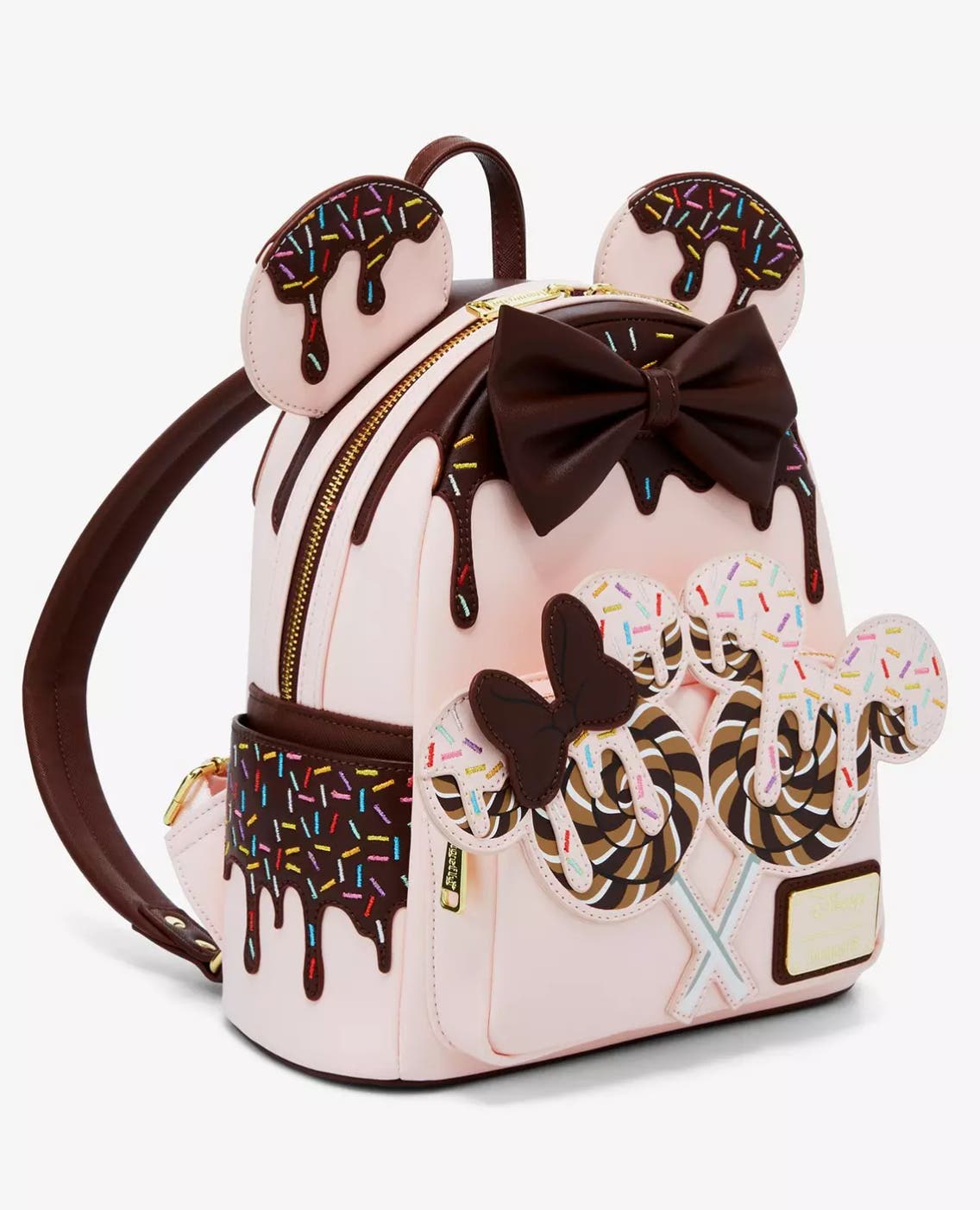 Loungeflyディズニーミニーチョコレートロリポップバックパック Loungefly Disney Minnie Mouse Chocolate Sprinkle Lollipop