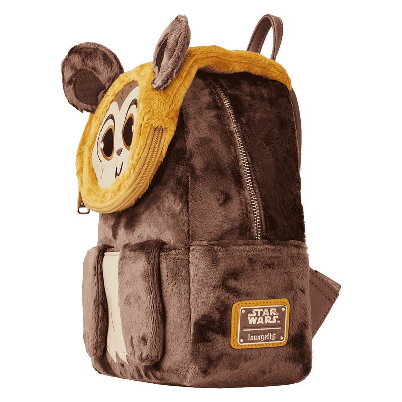 【Lounge Fly】Star Wars Plush Wicket Mini Backpack Loungefly Disney Star Wars Plush Wicket Mini Backpack