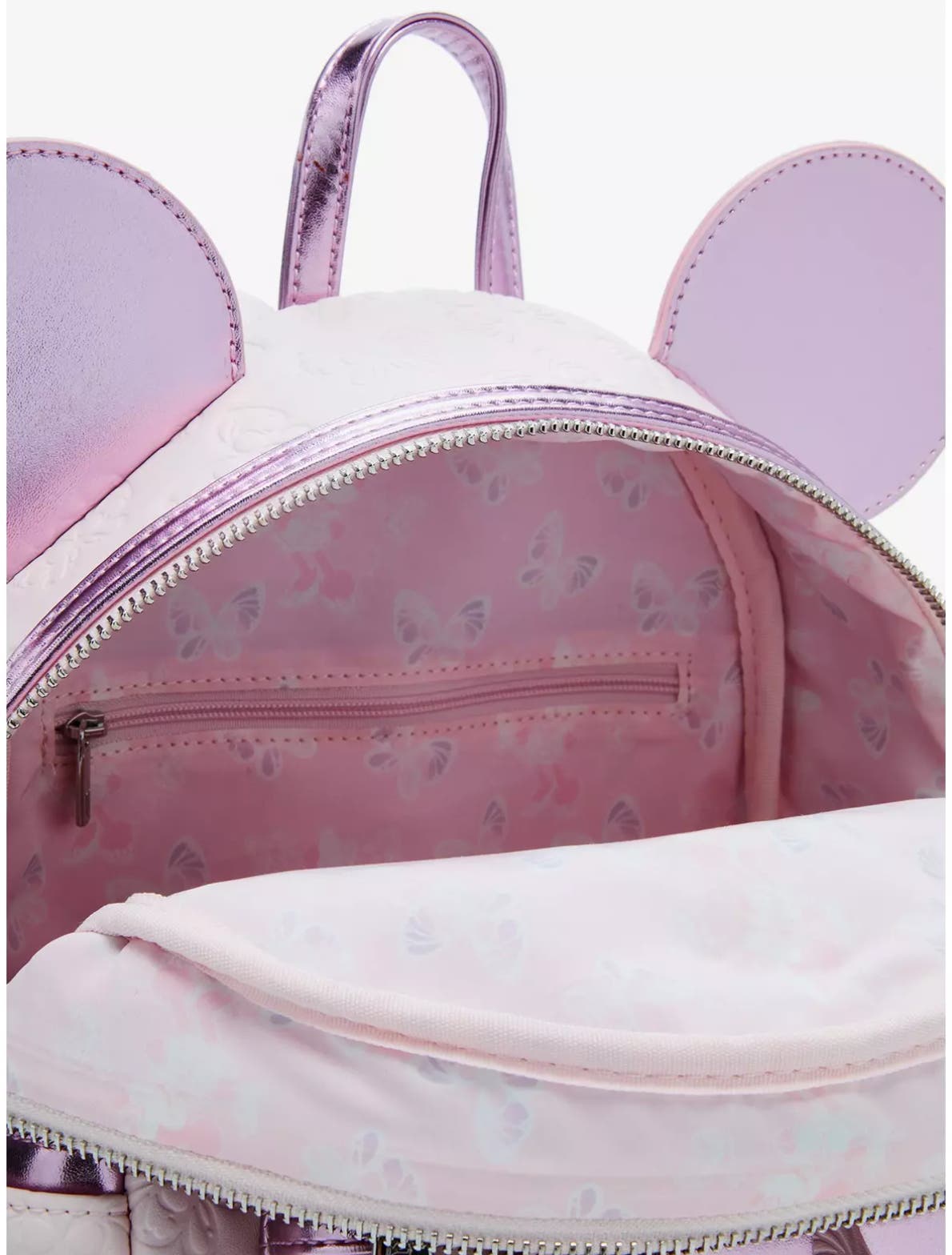 Loungefly Disney Minnie Mouse Ears Butterfly Mini Backpack Loungefly Minnie Mouse Blue Butterfly Backpack | Exclusive main image 3