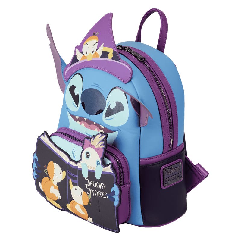 【Lounge Fly】Stitch Exclusive Halloween Glow Mini Backpack Loungefly Disney Stitch Exclusive Spooky Stories Halloween