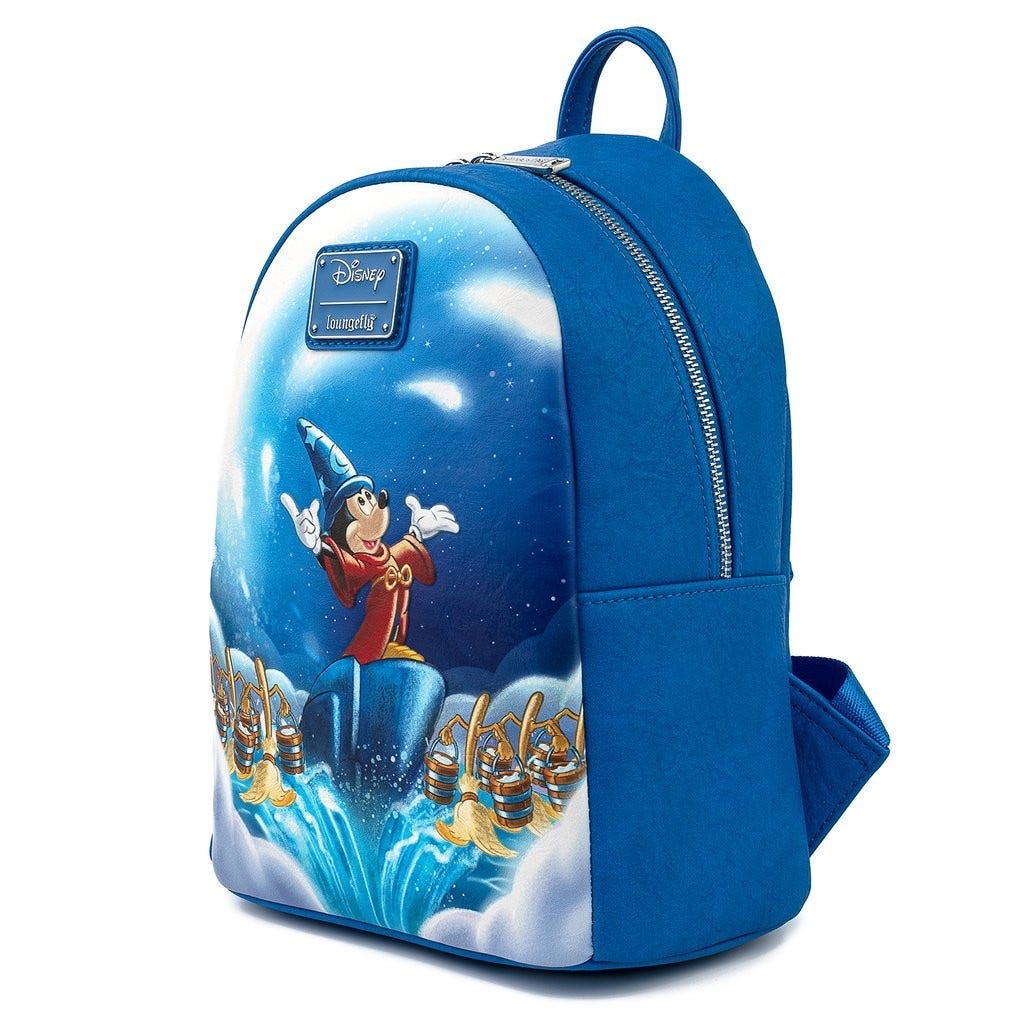 Disney Black Fantasia Sorcerer Mickey Mini Backpack with Blue Accents One of our biggest @loungeflyeurope grail was Sorcerer  main image 3
