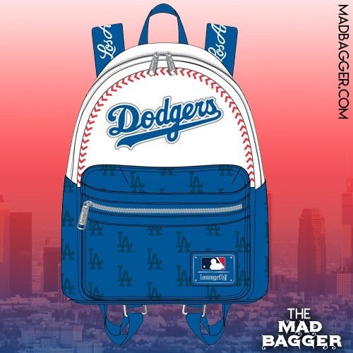 Loungefly限定Los Angeles DodgersボールスティッチミニBackpack LOUNGEFLY MLB Los Angeles Dodgers Baseball Seam Stitch Mini
