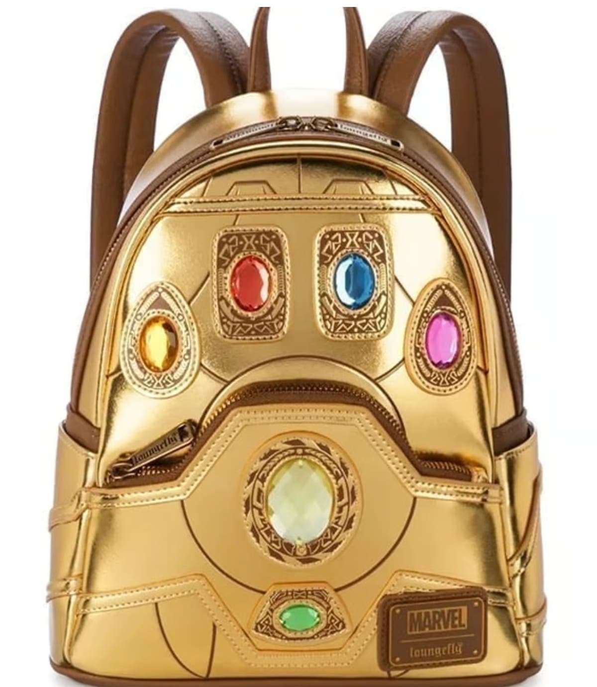 【Lounge Fly】Marvel llic Thanos Gauntlet Mini Backpack Loungefly Disney Marvel Infinity Stones Gauntlet Mini