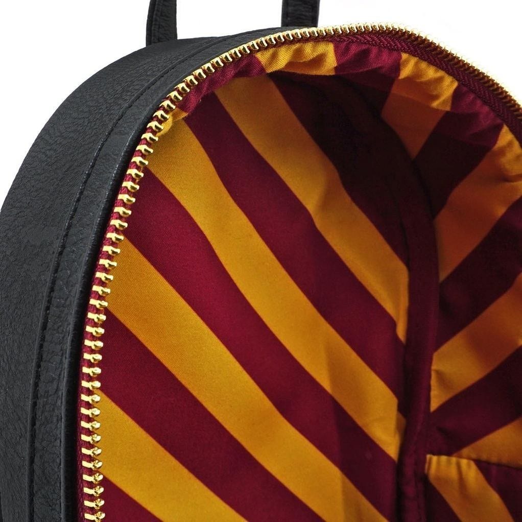 harry potter mini backpack yellow Loungefly x Hufflepuff House Tattoo GeekCore Magic Match Its against the rules to influence a Quidditch match with magic Loungefly Harry Potter Mini Backpack