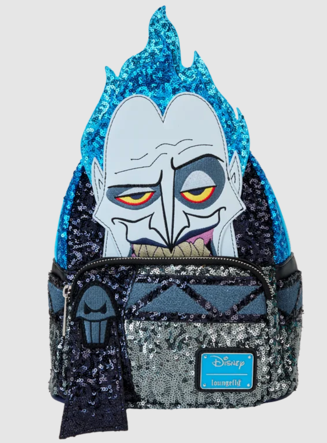 hades mini backpack Hercules Exclusive Sequin Cosplay | Officially Licensed | Plastic/Vegan Leather BoxLunch Exclusive Add some underworld flair to your look with this Hercules mini backpack Loungefly Disney Villains Hades Cosplay