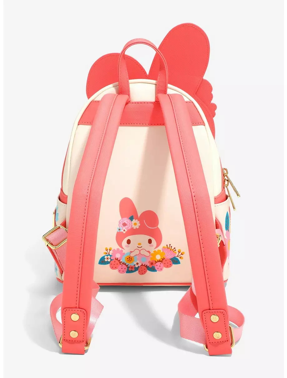 LOUNGEFLY Sanrio My Melody Figural Floral Mini Backpack  display picture 3