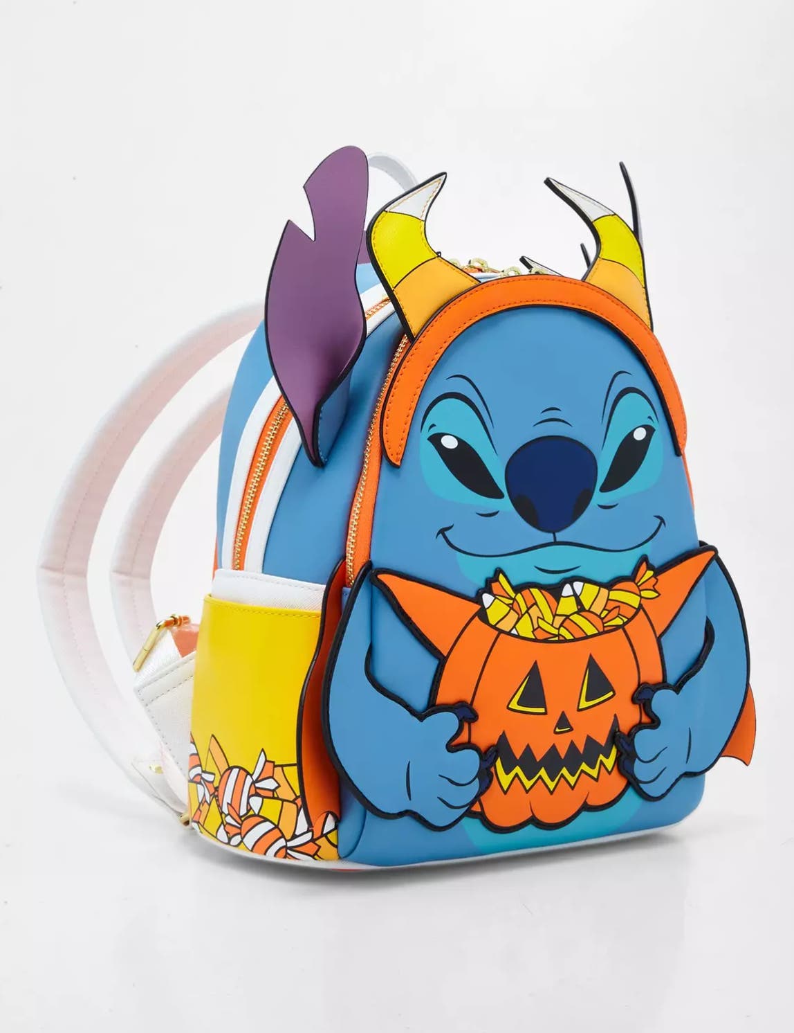 Loungefly Disney Lilo & Stitch Candy Corn Stitch Glow-in-the-Dark Mini Backpack Loungefly Disney Lilo & Stitch Candy Corn Stitch Glow-in-the  main image 3