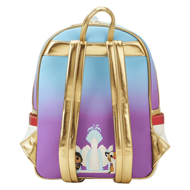 aladdin loungefly mini backpack (1992) - Vacation Genie US Exclusive Cosplay a grand cast of characters floats by Loungefly Disney Aladdin 30th Anniversary