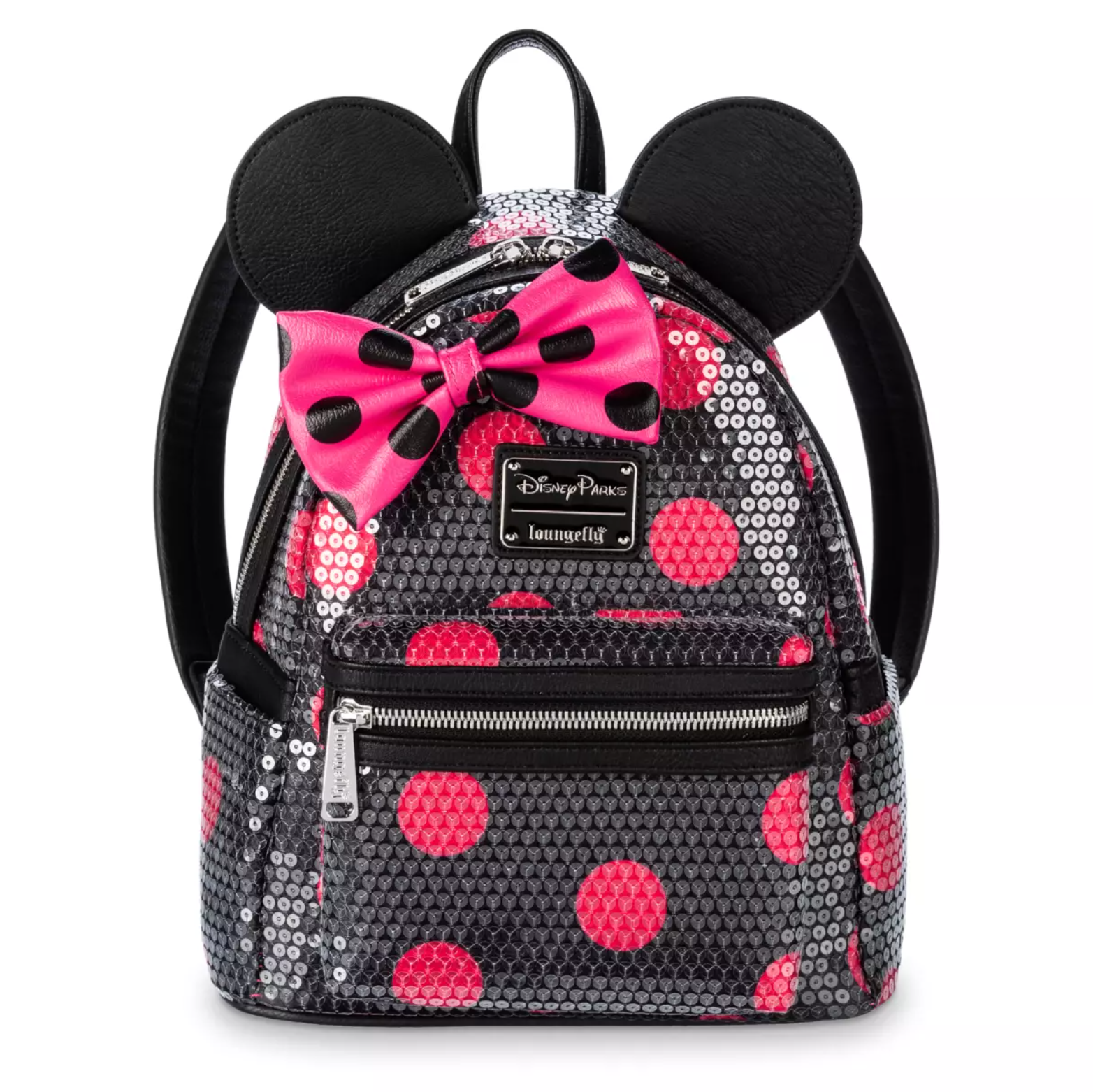 disney parks loungefly pink sequin minnie mouse mini backpack EXCLUSIVE DROP: Planet UV Reactive Iridescent Act fast to collect this exclusive accessory Minnie Mouse Exclusive Glitter Tweed