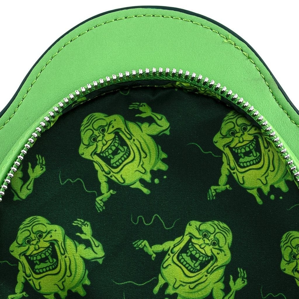 LOUNGEFLY Ghostbusters Slimer Convertible Mini Backpack  display picture 1
