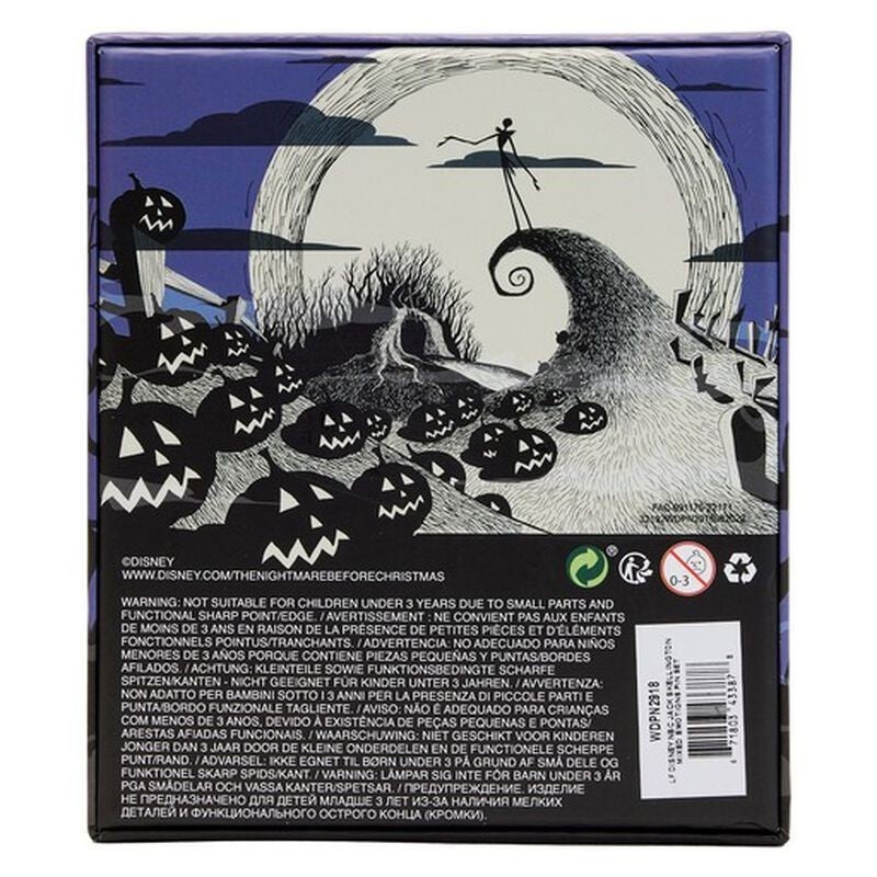 【Lounge Fly】Nightmare Before Christmas Town 4pc Pin Set LOUNGEFLY Disney The Nightmare Before Christmas Jack