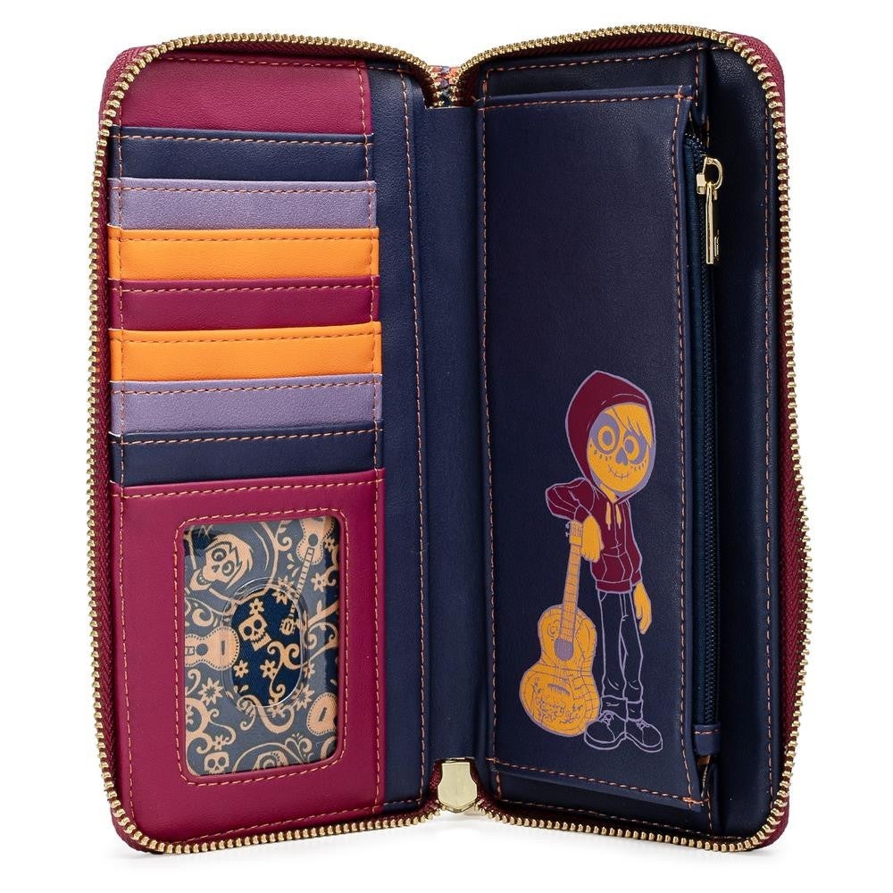 LOUNGEFLY Disney Pixar Coco Marigold Bridge Zip Around