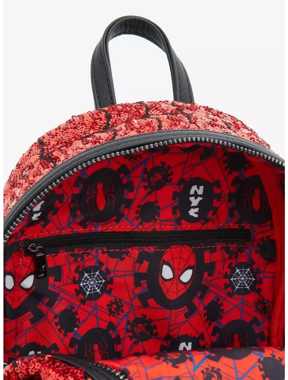 Loungefly Marvel Sequins Spiderman Mini Backpack New with Tags Loungefly Marvel Spider-Man Sequin Figural Mini Backpack  main image 4
