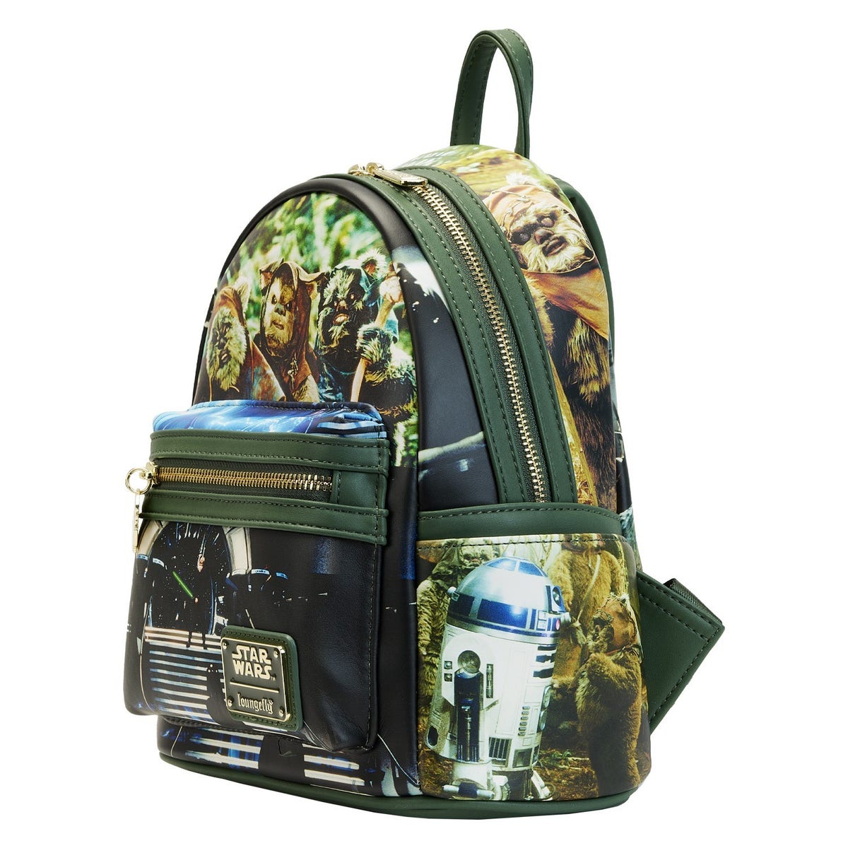 Loungefly Star Wars Backpack - Green and Brown Christmas Loungefly Star Wars Return of the Jedi Backpack main image 2