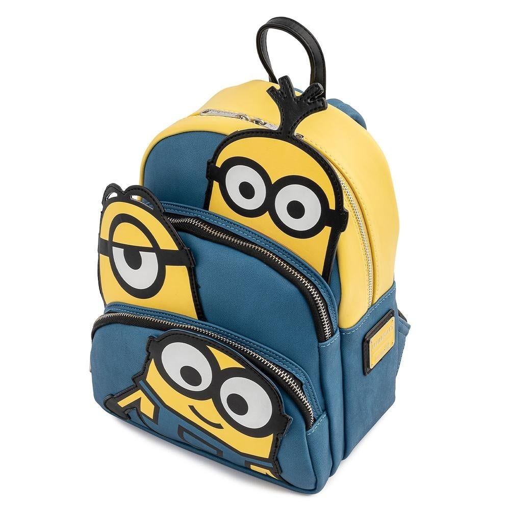 LOUNGEFLY Minions Triple Minion Bello Mini Backpack 