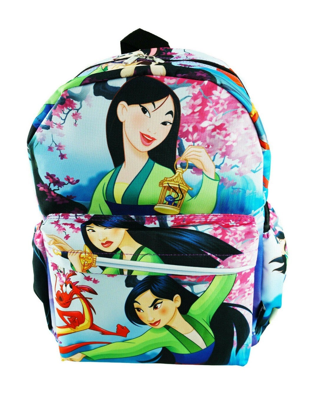 disney mulan mini backpack Loungefly Stained Glass Double Strap Bag Exclusive Young Mulan is distraught to learn that her weak father must join the army to fight the invading Huns Disney Mulan 12" Nylon Mini