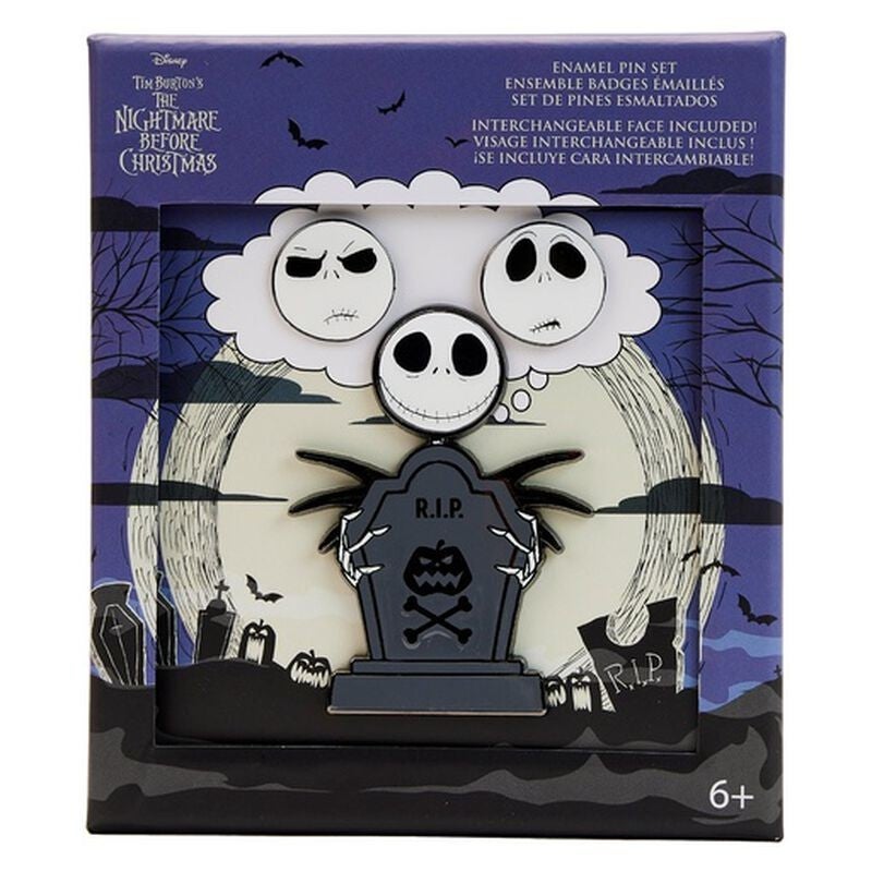 【Lounge Fly】Nightmare Before Christmas Town 4pc Pin Set LOUNGEFLY Disney The Nightmare Before Christmas Jack