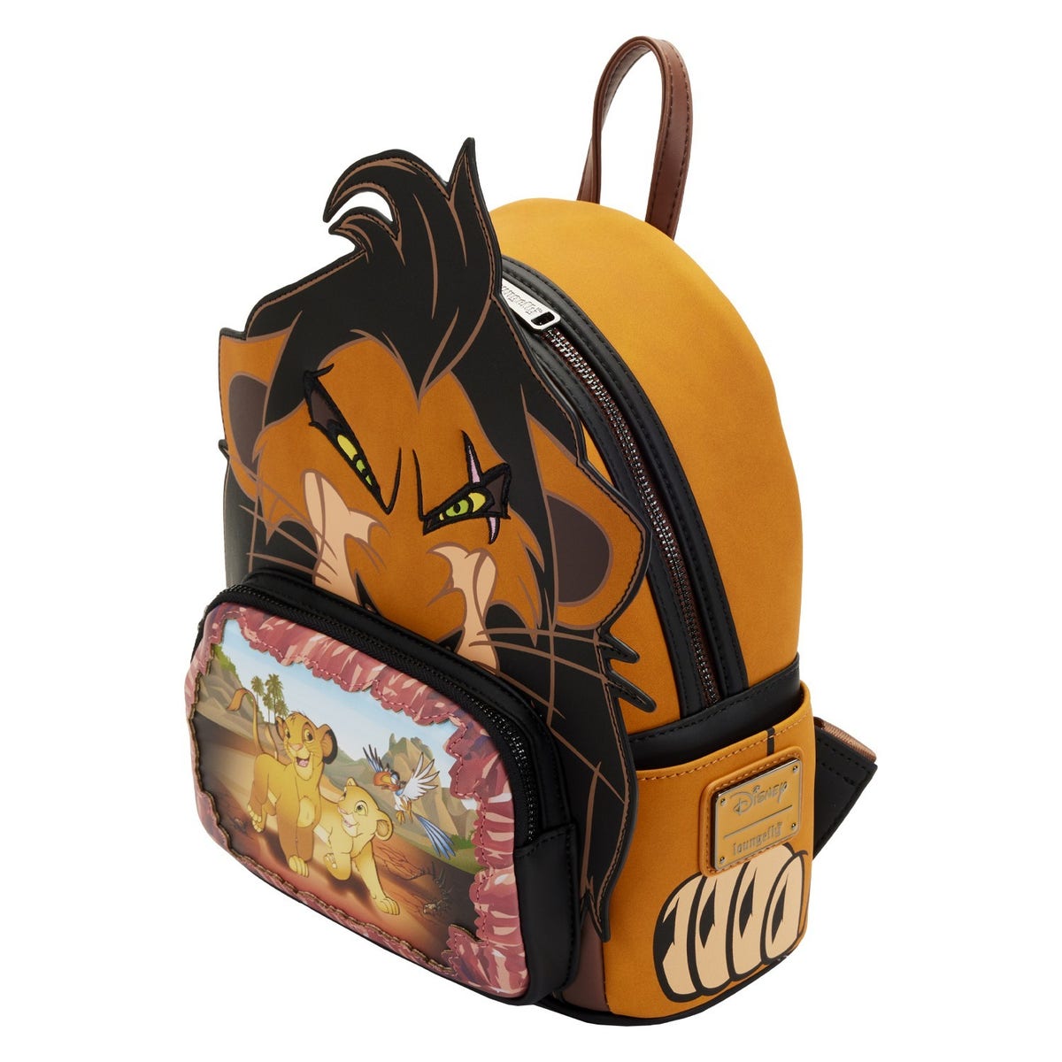 The Loungefly Disney Lion King Villains Scar Mini Backpack. 2022 Loungefly Villains: Lion King - Scar Glow in The Dark Mini  main image 3