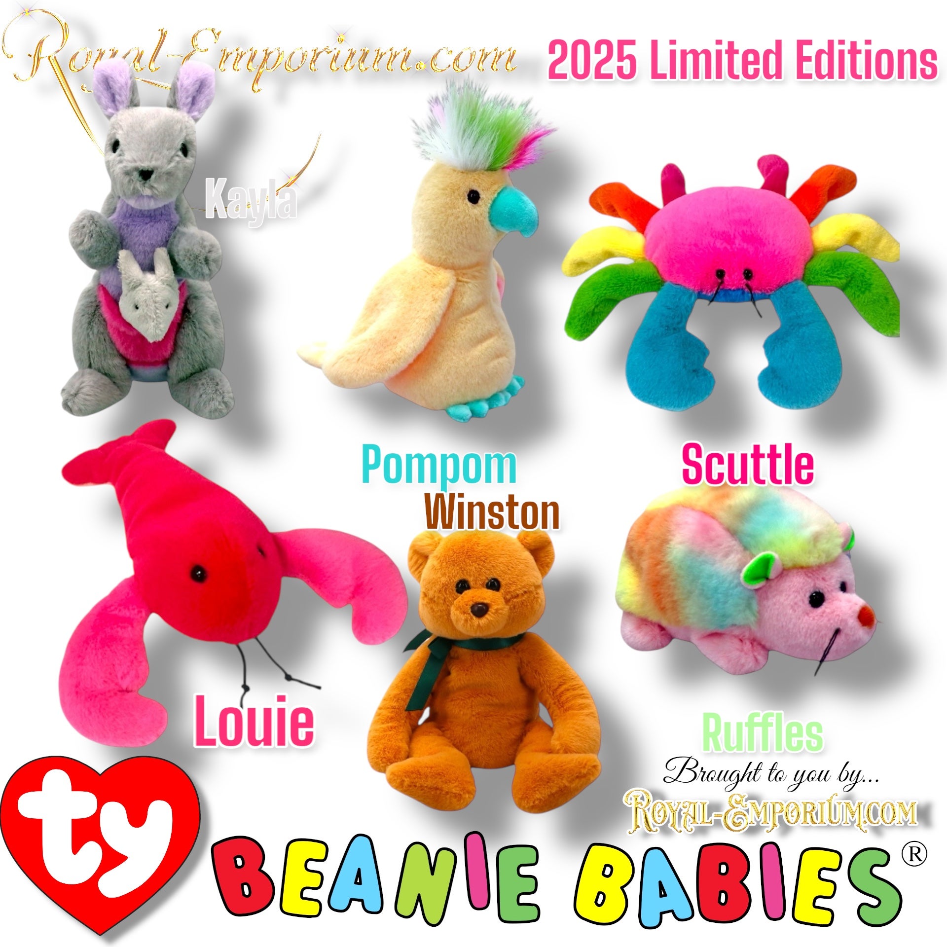 Ty Beanie Babiesコレクション、25セット 2025 Ty Limited Edition Beanie Babies | Royal Emporium