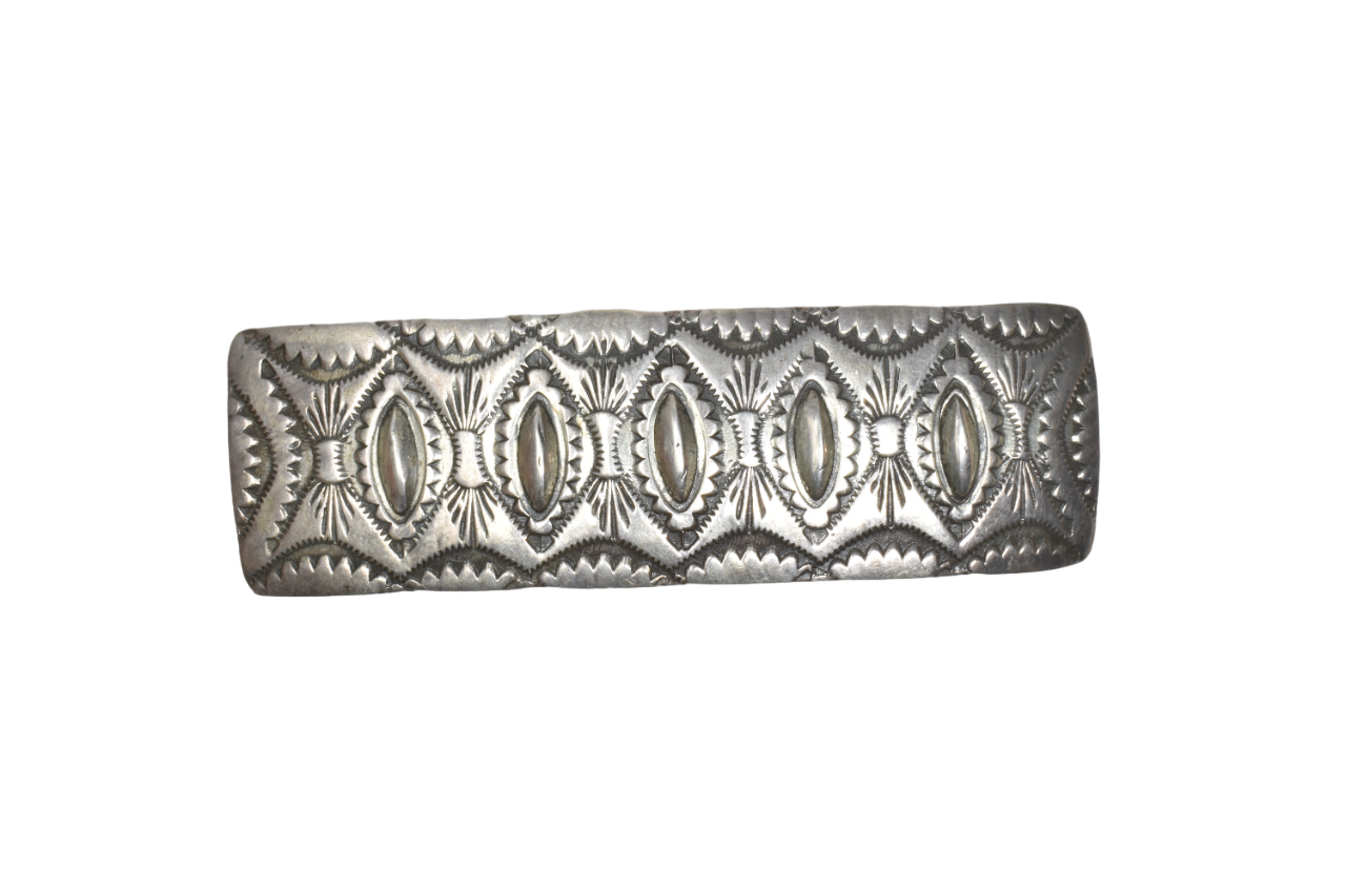 Lot De 2 Barrettes à Cheveux Argent Sterling 925 – Style Sud-ouest – Concho