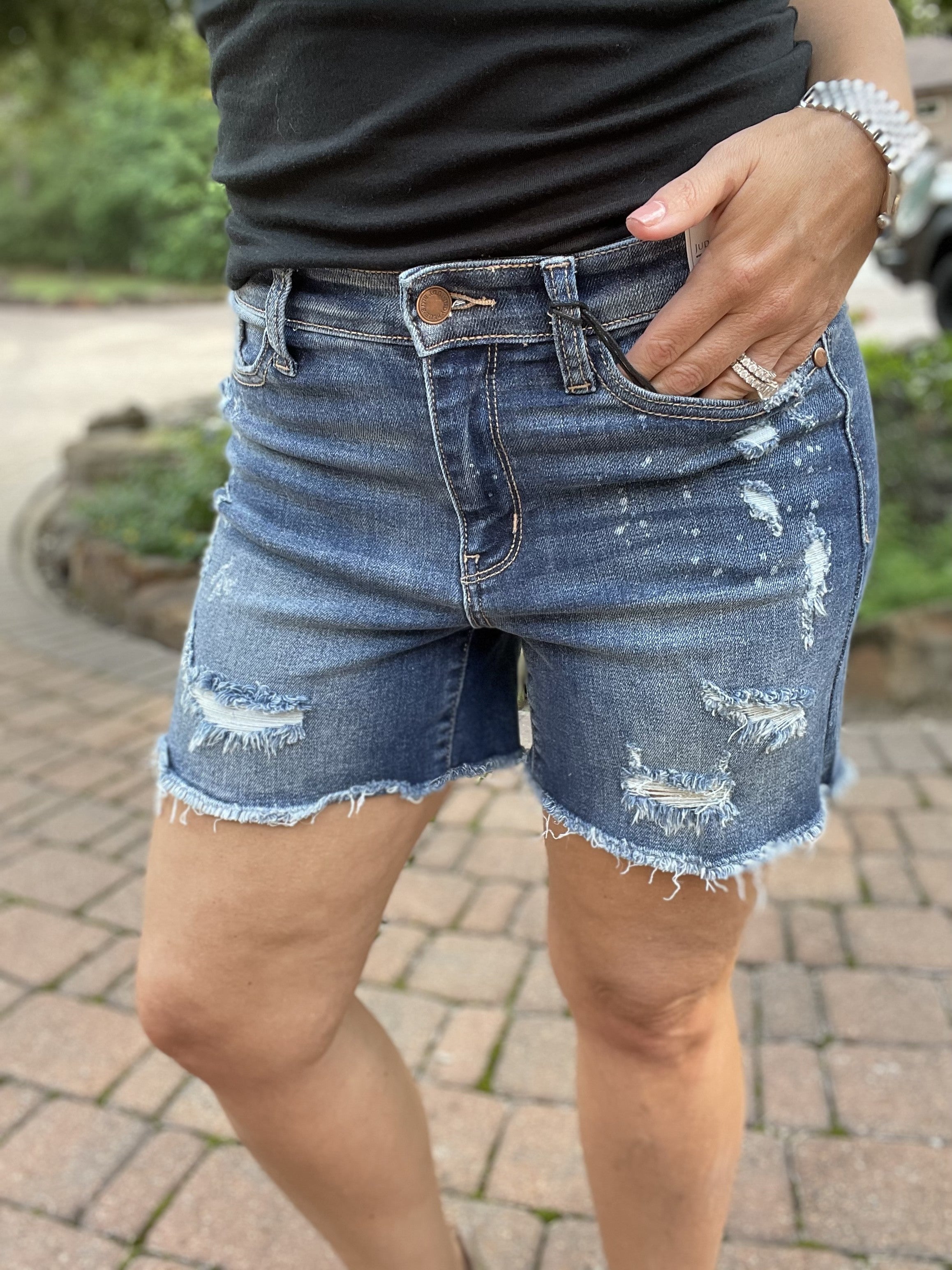 Judy Blue Mid Rise Bleach Splash 