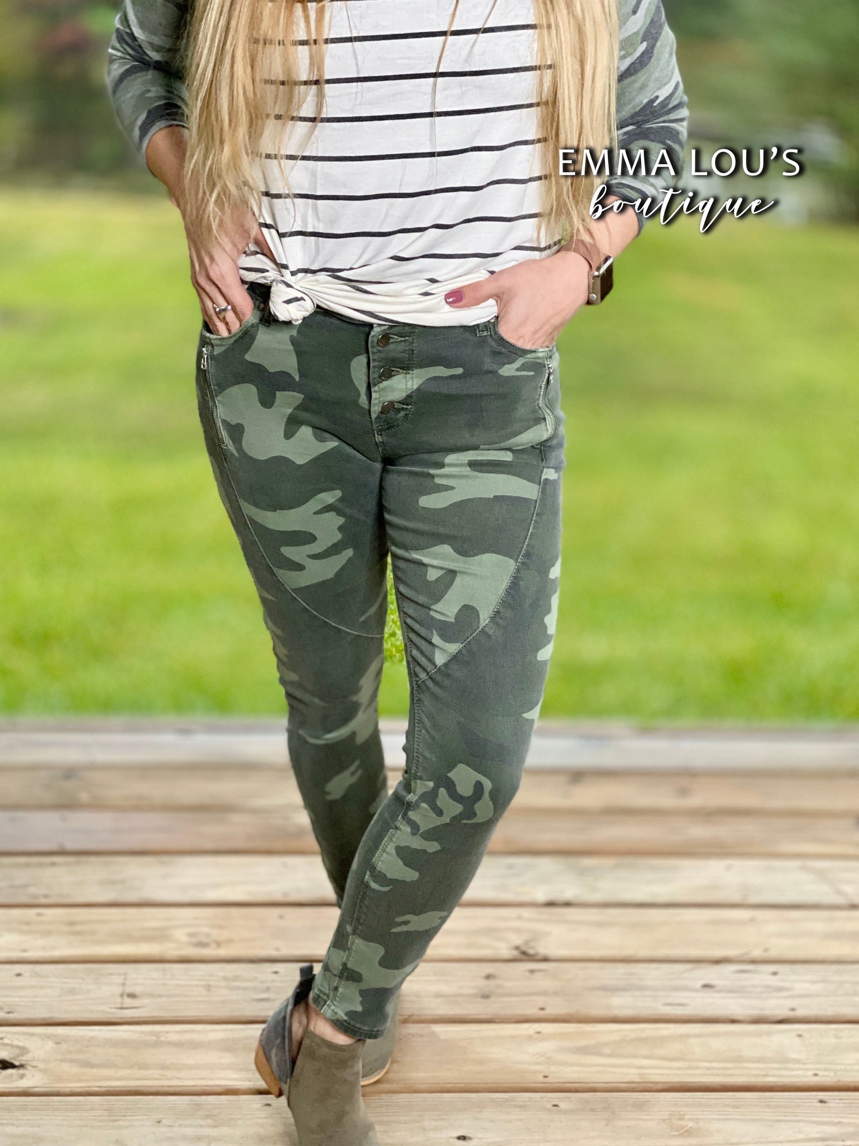 Elan Camo Jeans | Emma Lou's Boutique