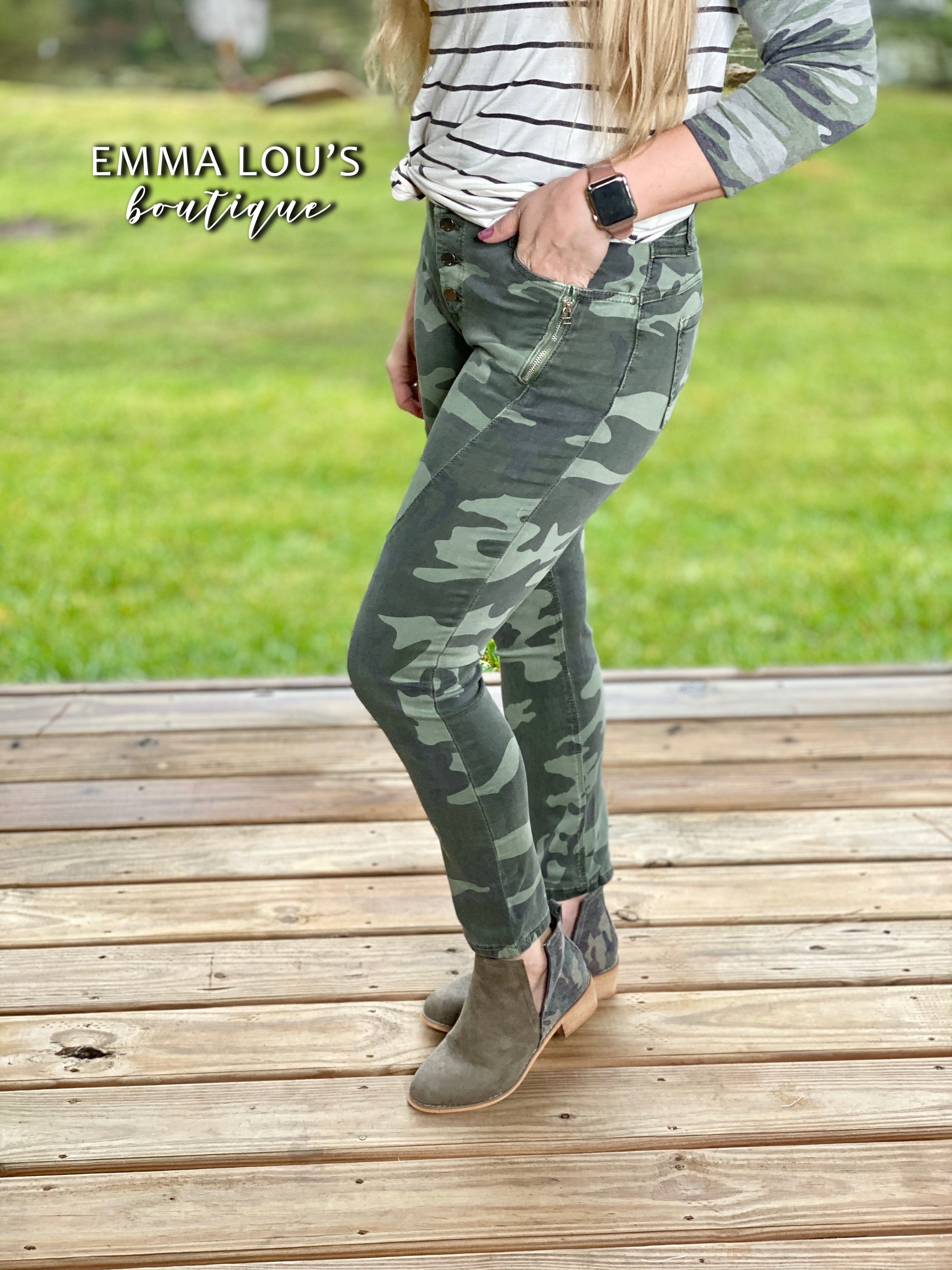 Elan Camo Jeans | Emma Lou's Boutique