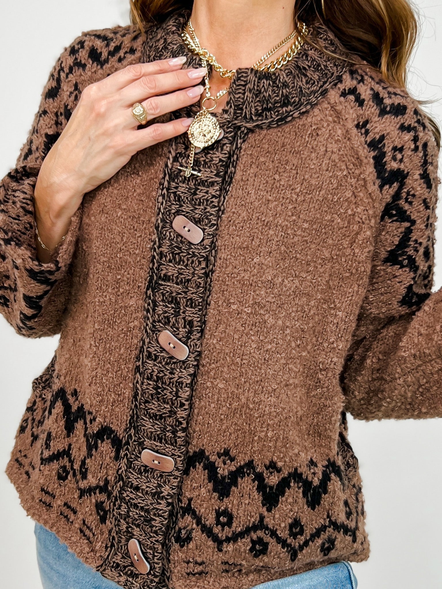 新品　toggle button knit cardigan KREATE Toggle Button Knit Cardigan