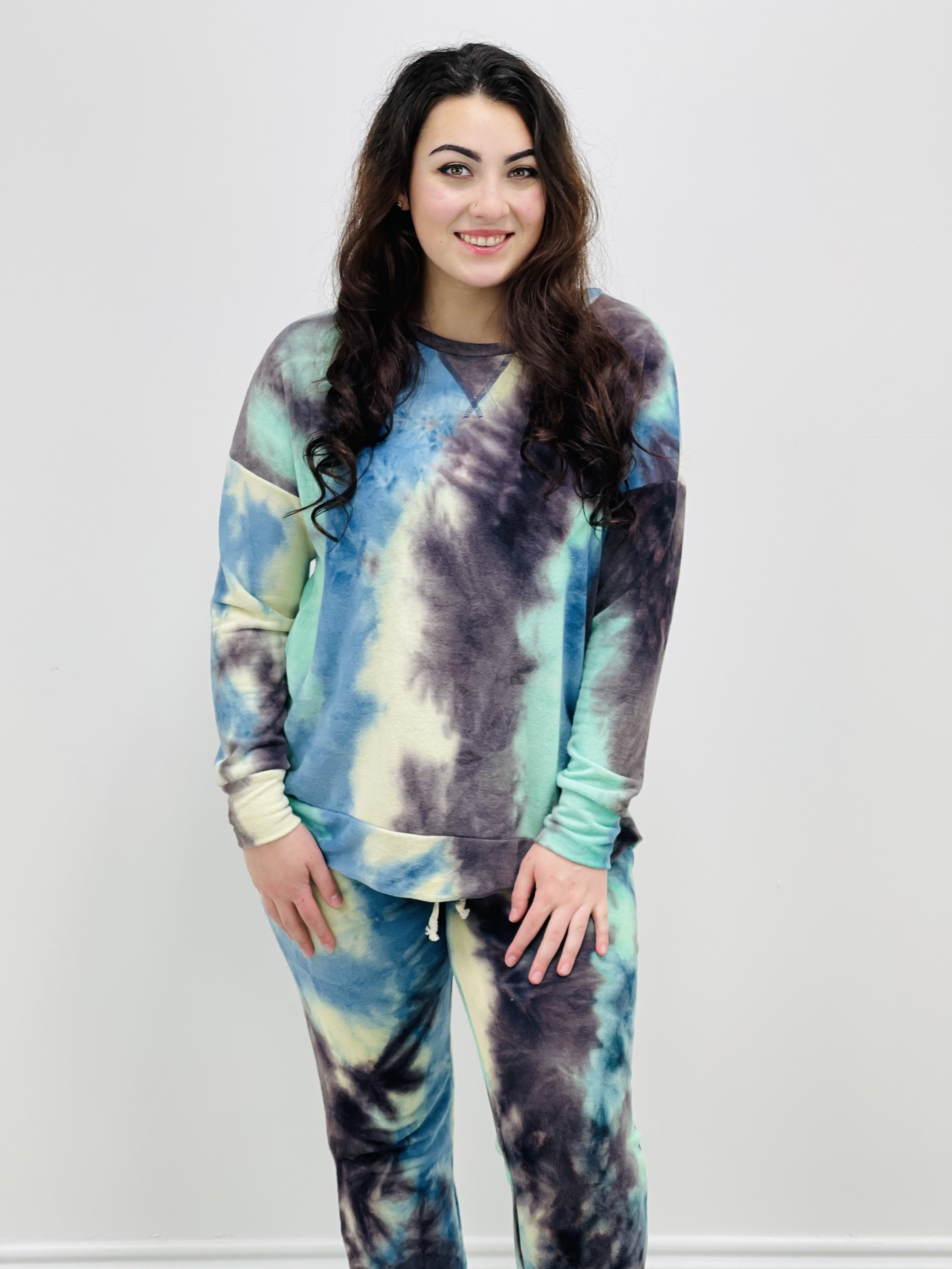 honeyme Two Piece Tie Dye Jogger Set 