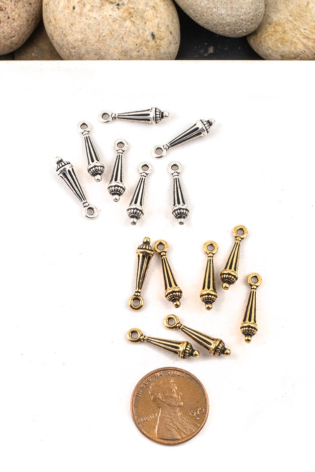 TierraCast Column Drop, 4.5x18mm, 4-pc Set ($4.50/$4.95) - Made in
