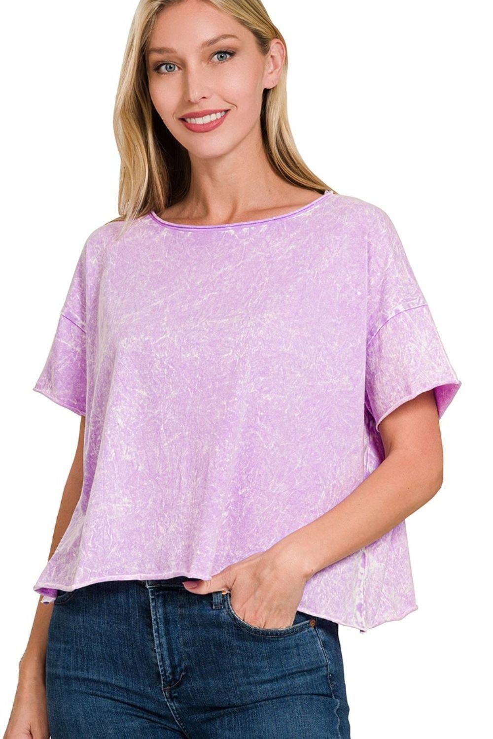 Zenana Acid Washed Tee