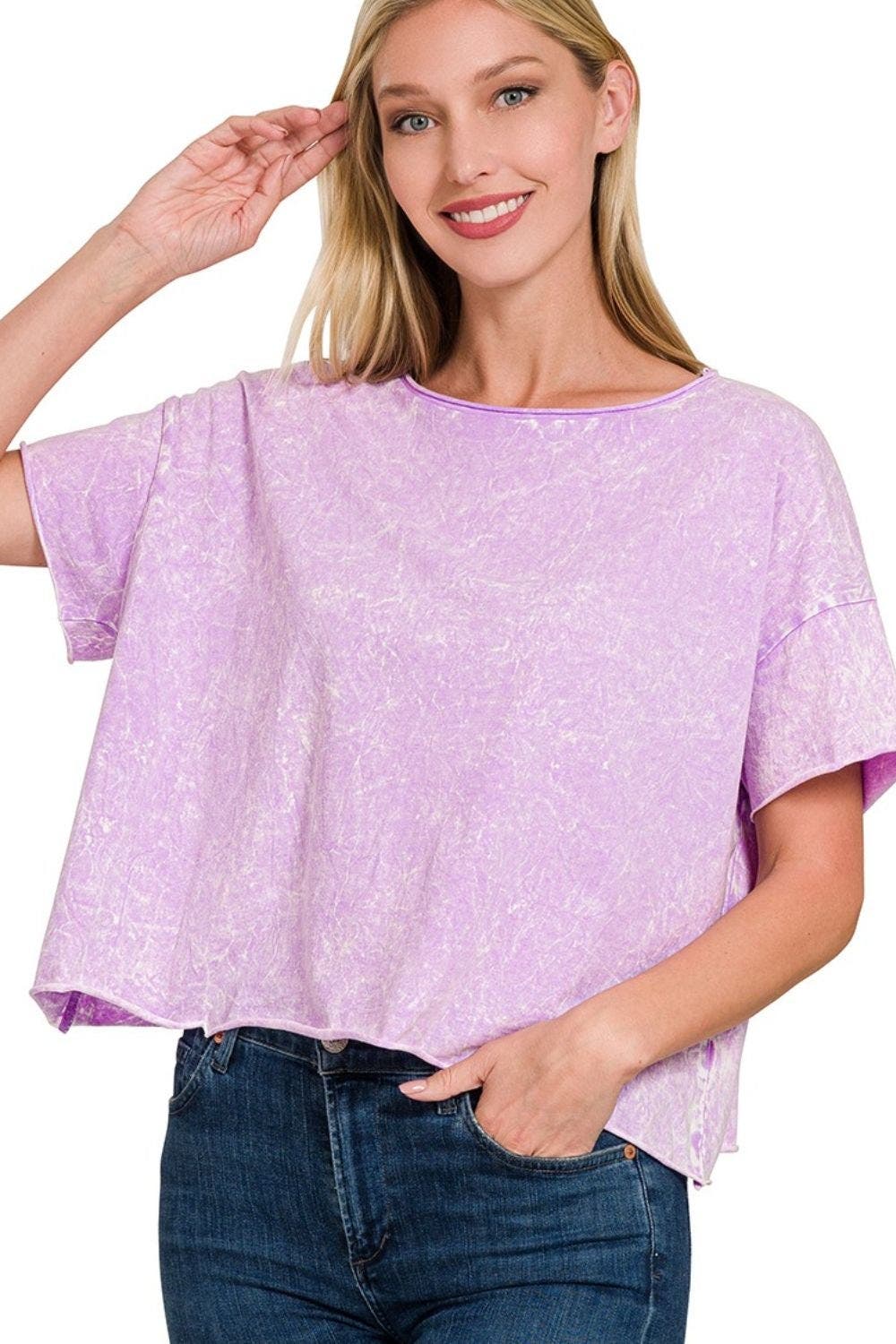 Zenana Acid Washed Tee