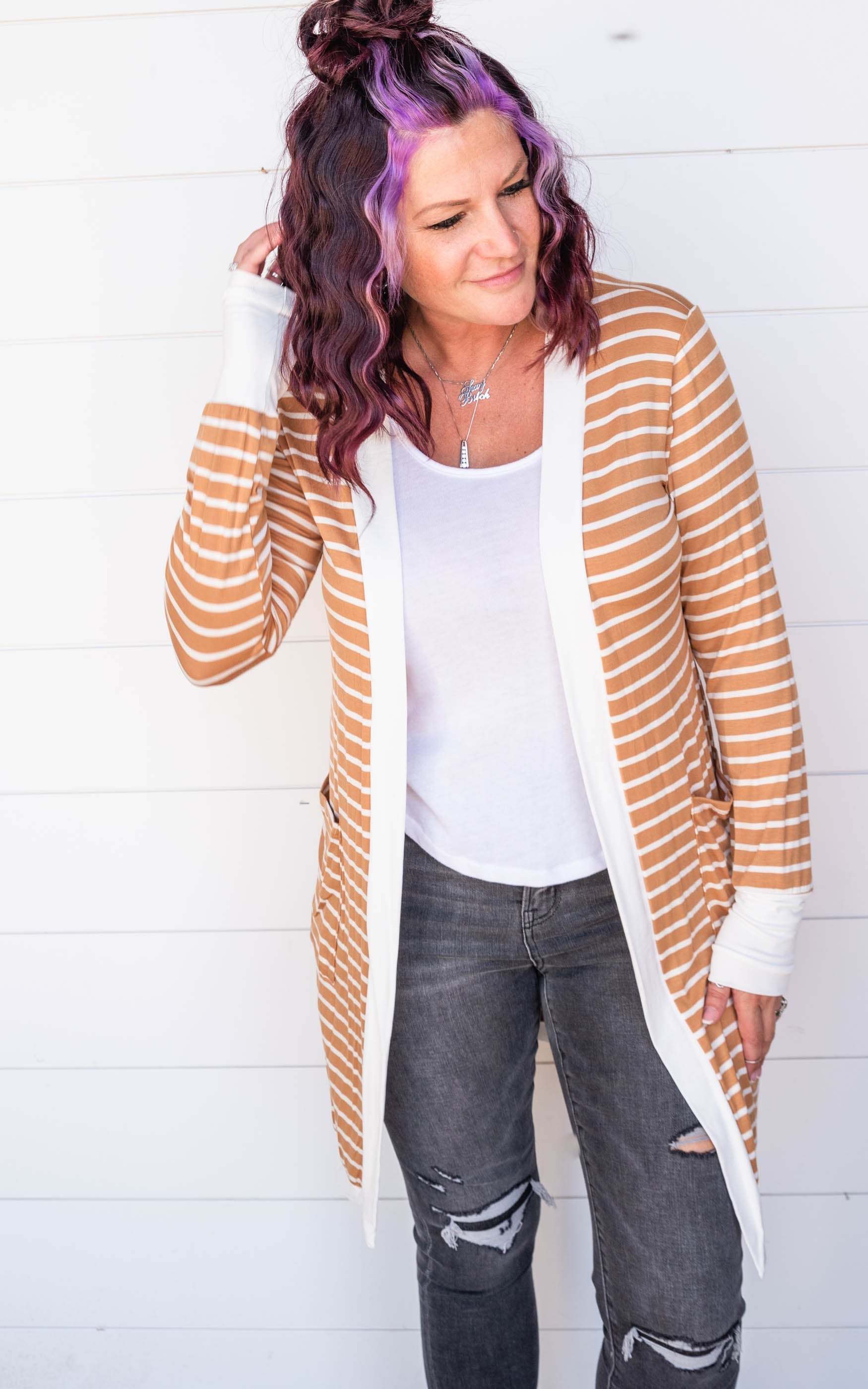 Stripe Duster Cardigan | Bad Habit Boutique