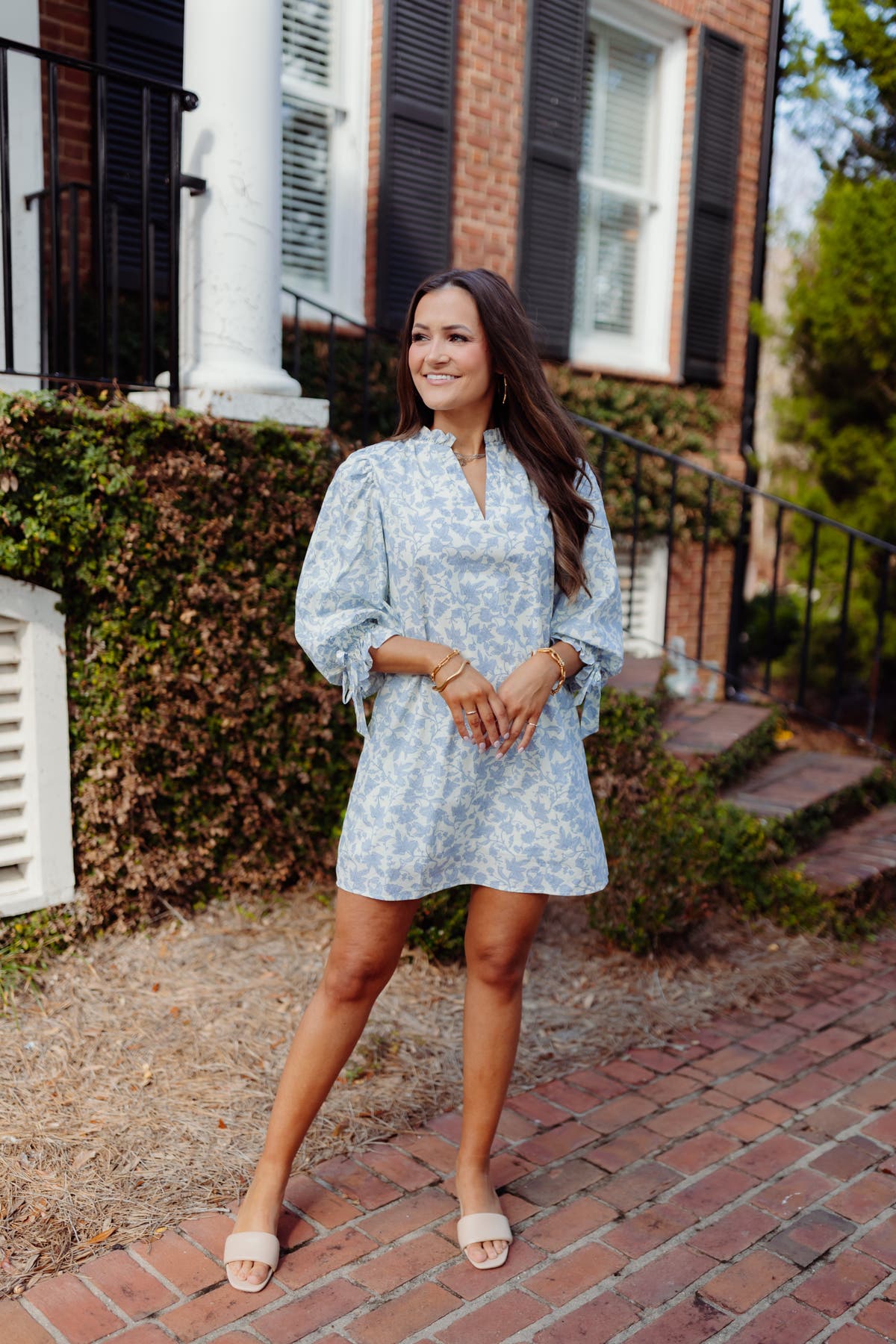 Entro Blue Floral Tunic Dress | Fly Boutique