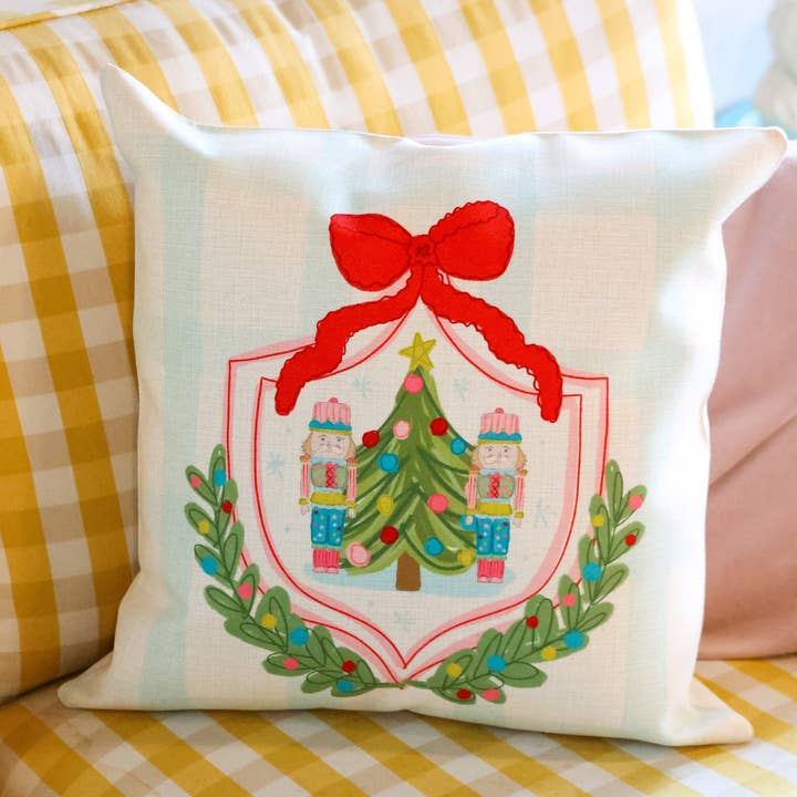 Doodles By Rebekah Nutcracker Crest Square Pillow